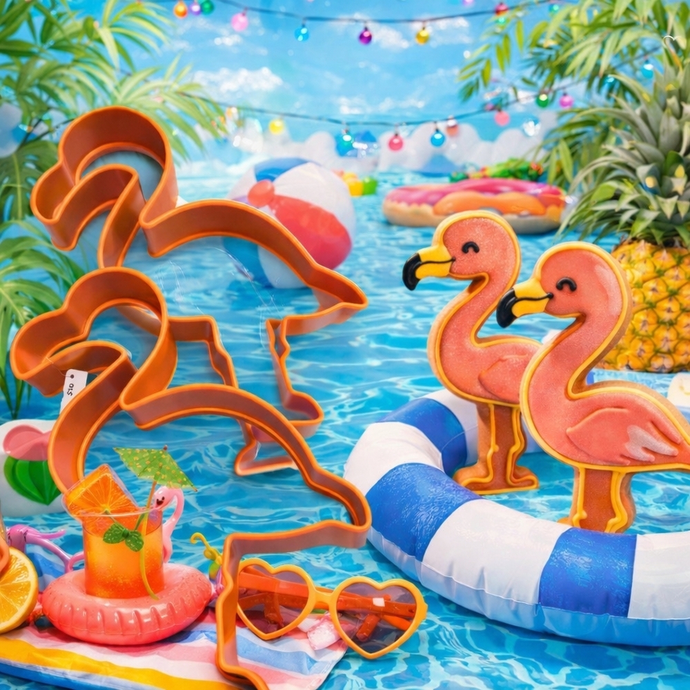 Flamingo Cookie Cutter Set - Orange